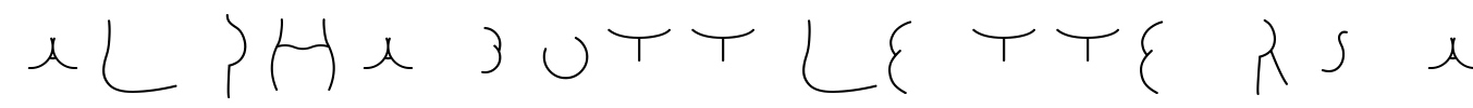 Alphabutt Letters A Font Image