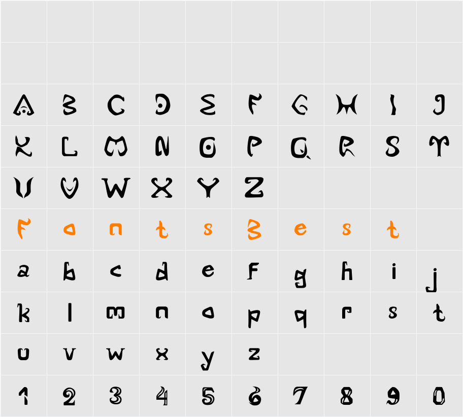 ASMAT Character Map