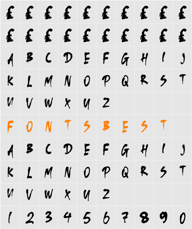 SIJUSTO Character Map