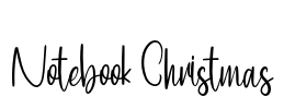 Notebook Christmas Font Image