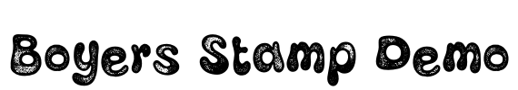 Boyers Stamp Demo Font Image
