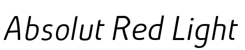 Absolut Red Light Font Image