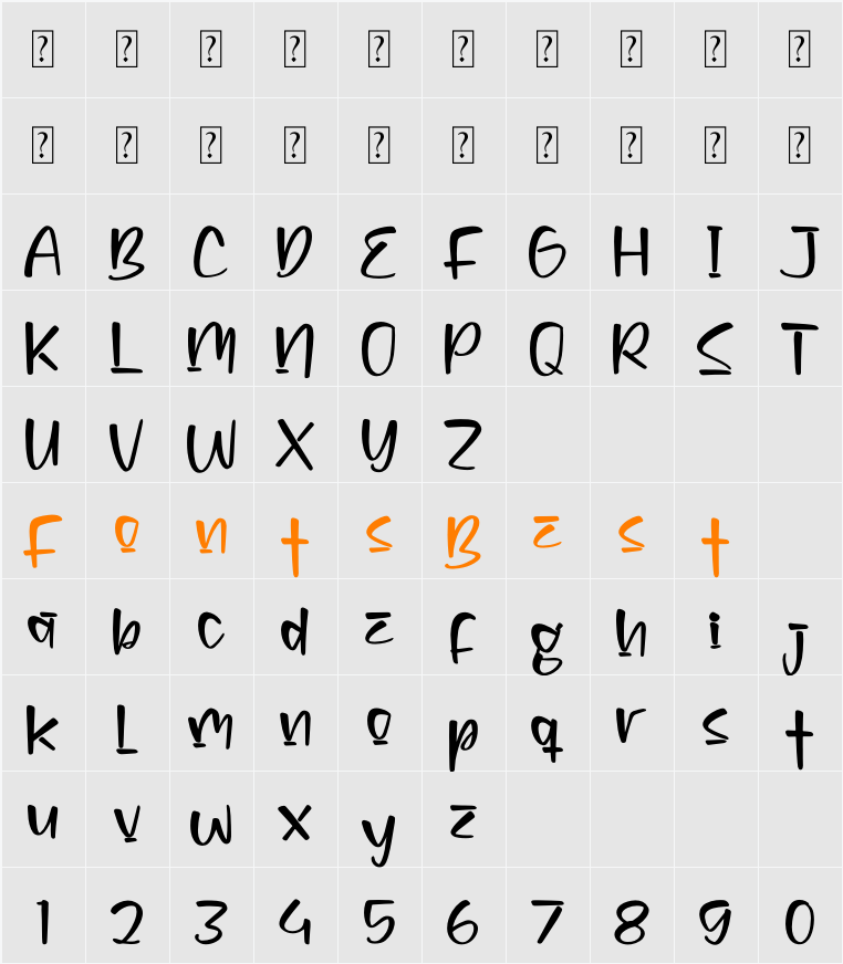 Soreaki Character Map