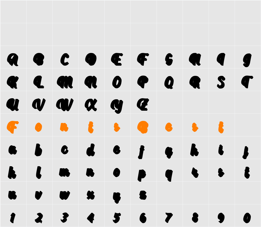 Aprilea Extruded Demo Character Map