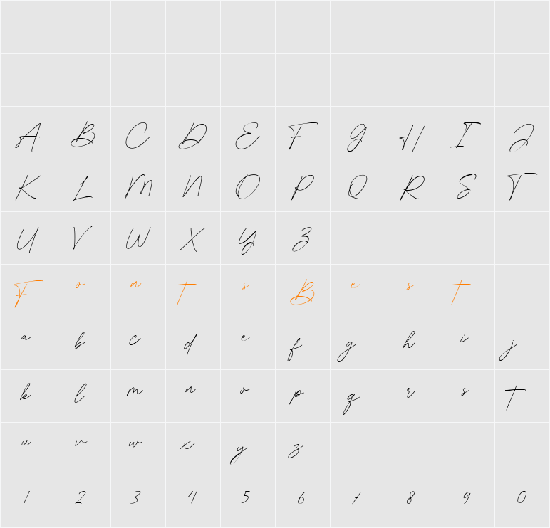 Juletany Character Map