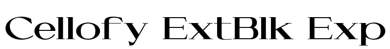 Cellofy ExtBlk Exp Font Image