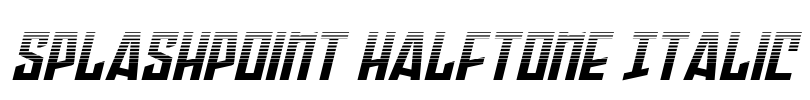 Splashpoint Halftone Italic Font Image