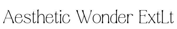 Aesthetic Wonder ExtLt Font Image