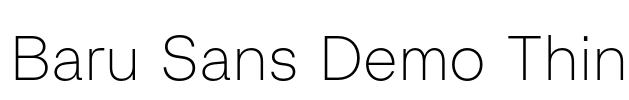 Baru Sans Demo Thin
