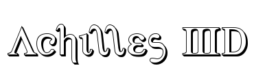 Achilles 3D Font Image