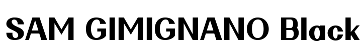 SAM GIMIGNANO Black Font Image