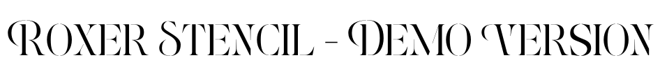 Roxer Stencil - Demo Version Font Image