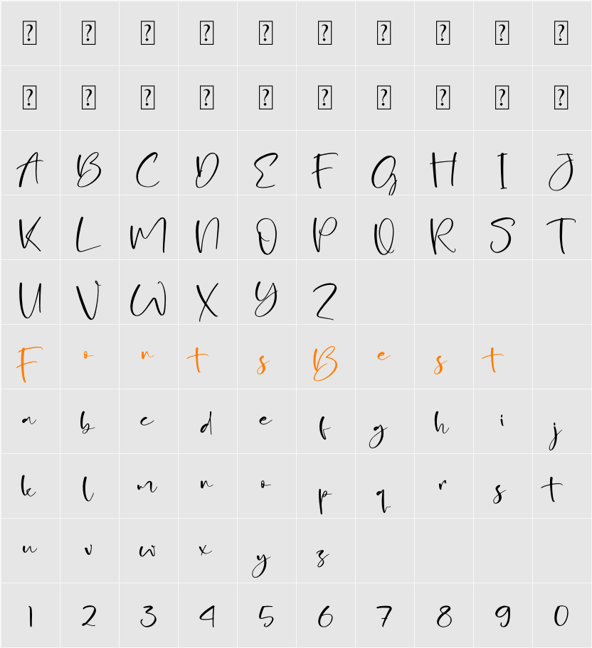 Koomaty Character Map
