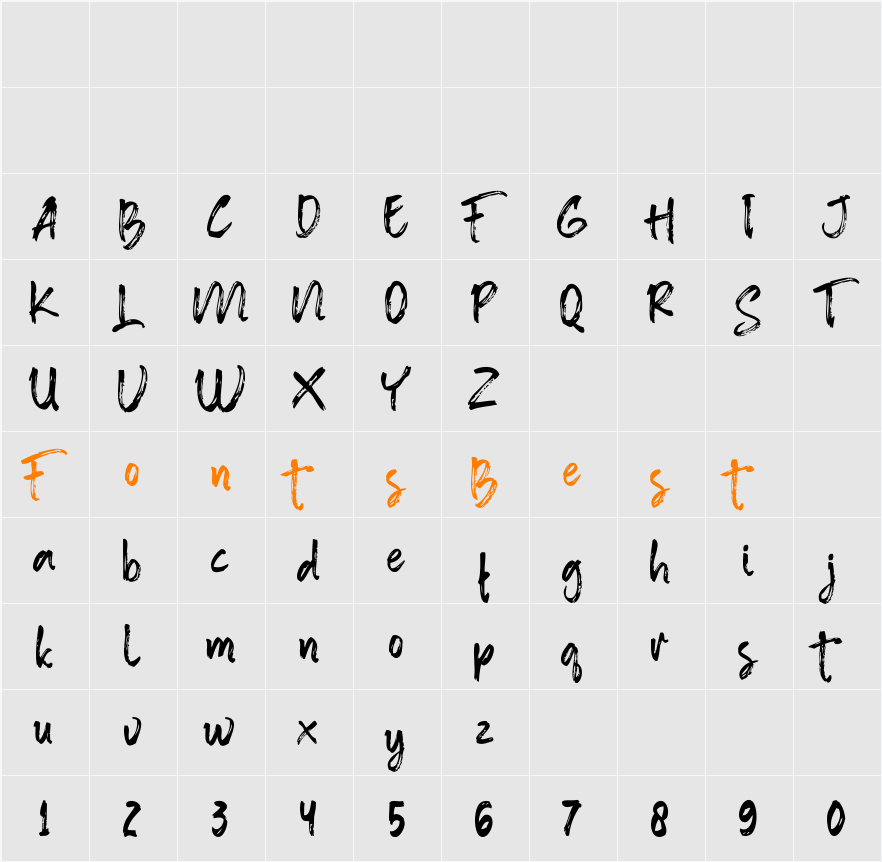 Anther Brush Character Map