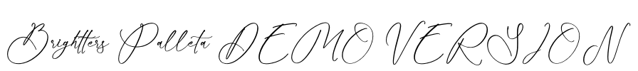 Brightters Palleta DEMO VERSION Font Image