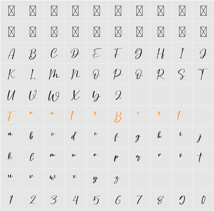 Optional Character Map
