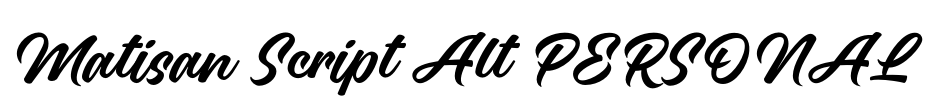 Matisan Script Alt PERSONAL Font Image