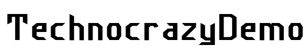 TechnocrazyDemo Font Image