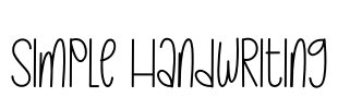 Simple Handwriting Font Image