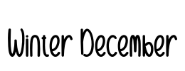 Winter December Font Image