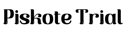 Piskote Trial  Font Image