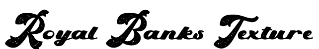 Royal Banks Texture Font Image