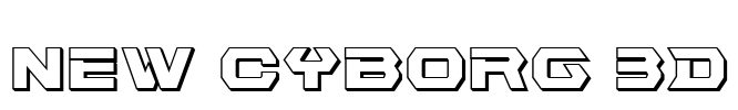 New Cyborg 3D Font Image