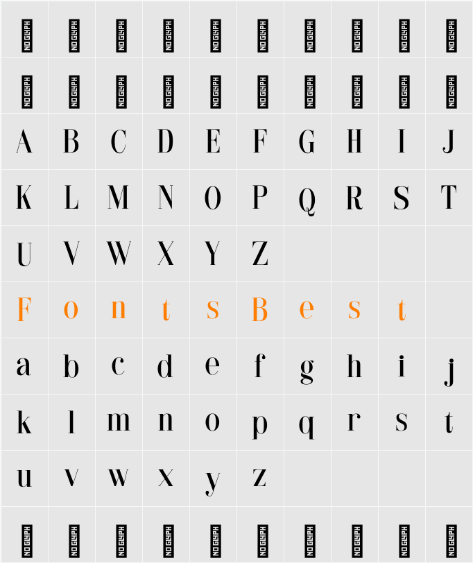 Ebitung - Demo Version Character Map