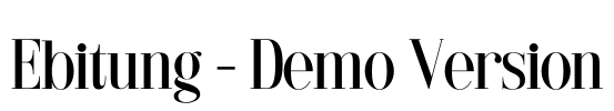 Ebitung - Demo Version Font Image