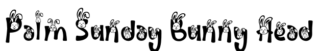 Palm Sunday Bunny Head Font Image