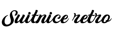 Suitnice retro Font Image