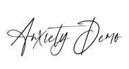 Anxiety Demo Font Image