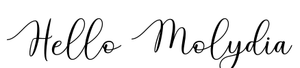 Hello Molydia Font Image