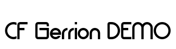 CF Gerrion DEMO Font Image