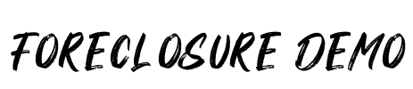 Foreclosure Demo Font Image