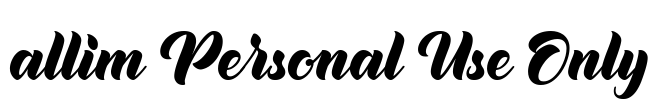 allim Personal Use Only Font Image