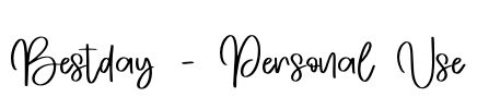 Bestday - Personal Use Font Image