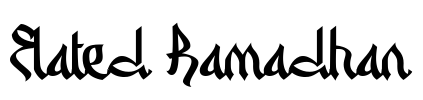 Elated Ramadhan Font Image