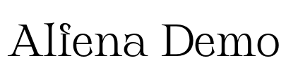 Alfena Demo Font Image
