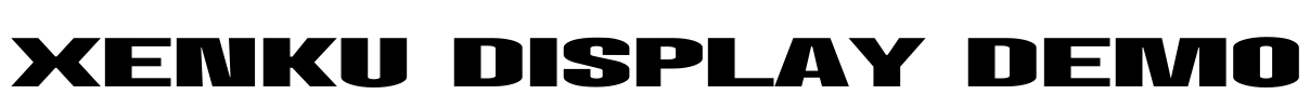 Xenku Display Demo Font Image