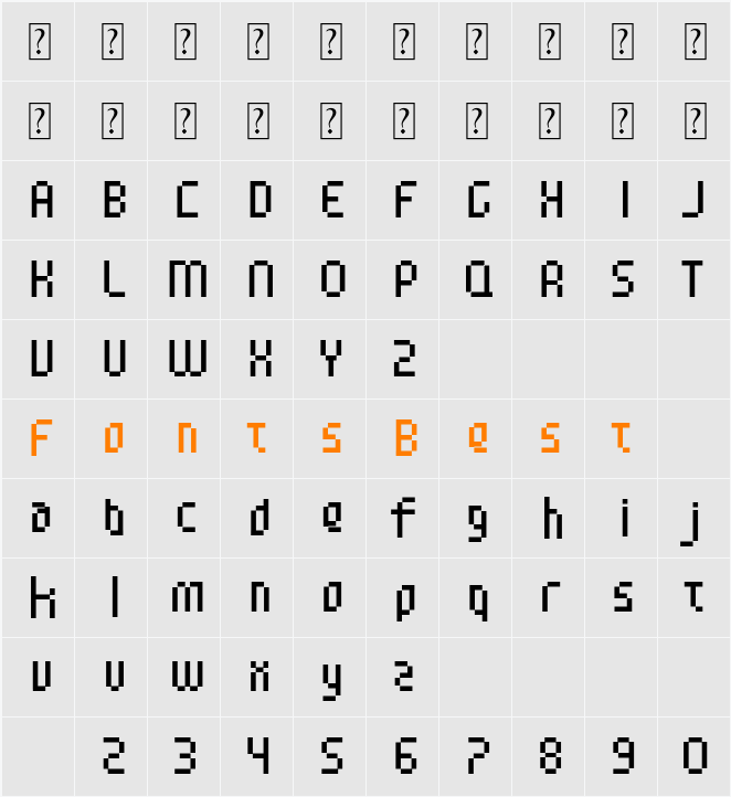 Speed Pixel Character Map