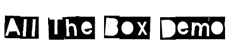 All The Box Demo Font Image