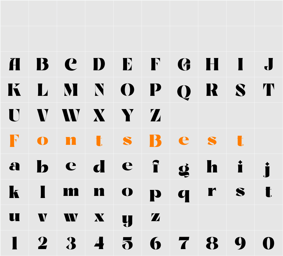 Cift - Demo Font Character Map