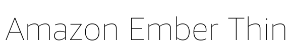 Amazon Ember Thin Font Image