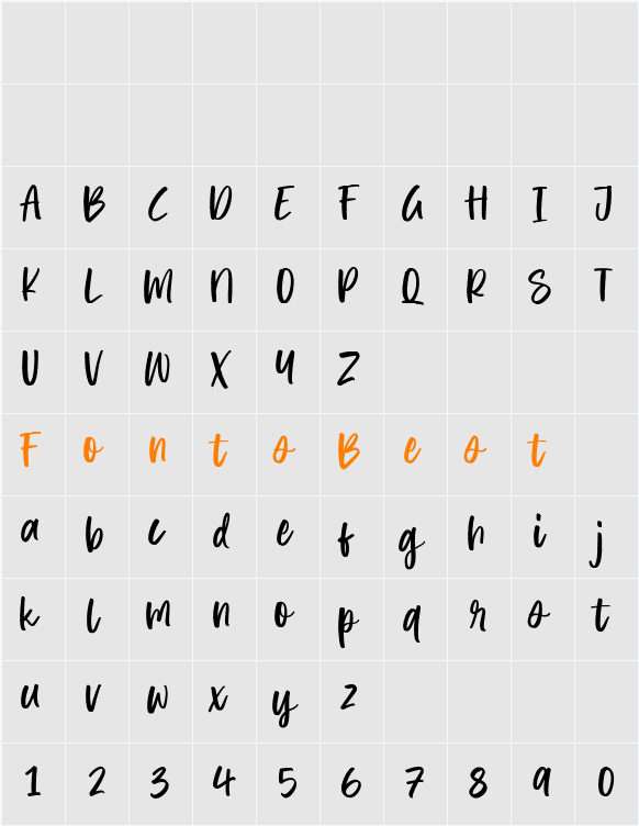 Peanut Toast Character Map