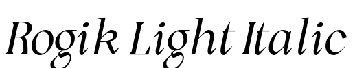 Rogik Light Italic Font Image
