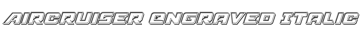 Aircruiser Engraved Italic Font Image