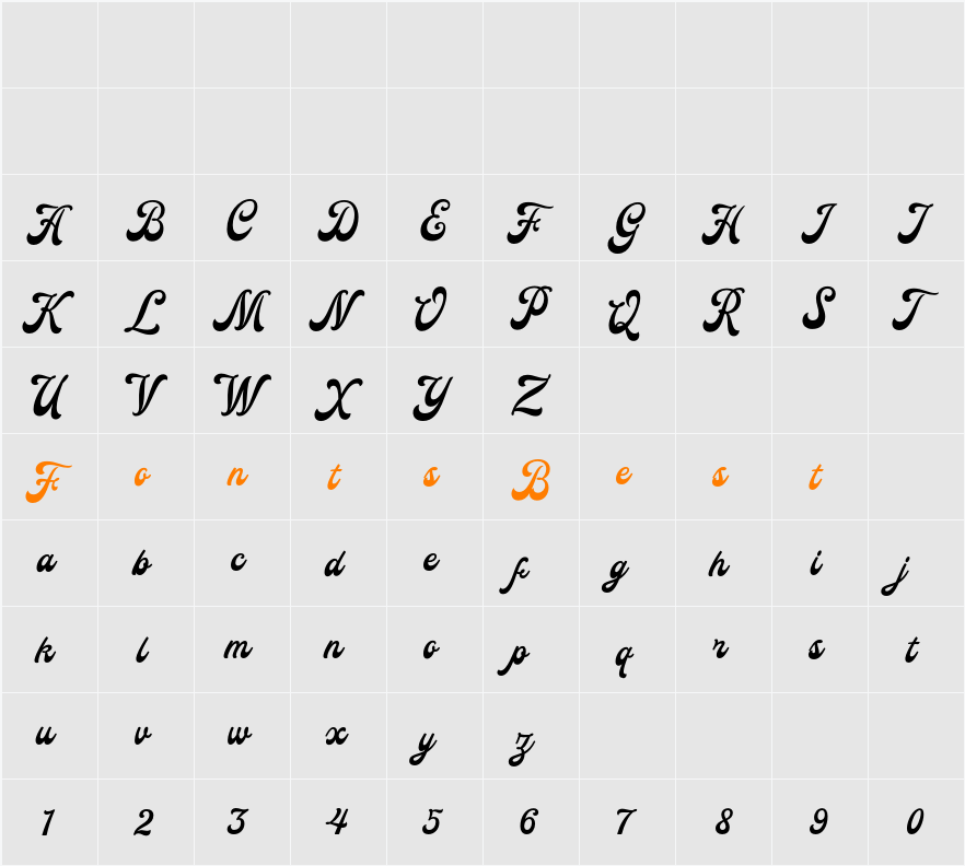 Demo Badalona Character Map