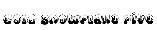 Cold Snowflake Five Font Image