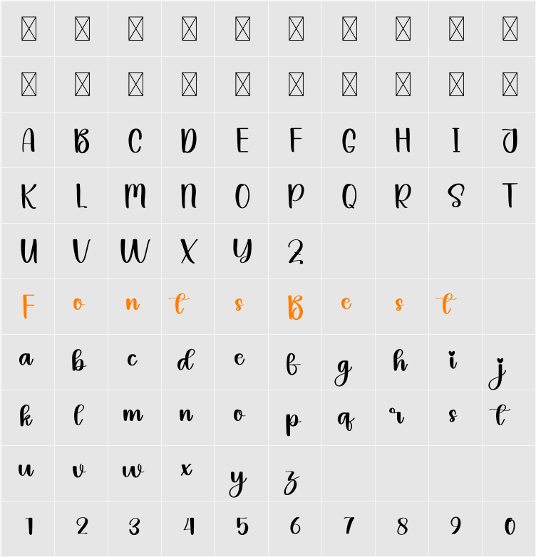 Higlight Character Map